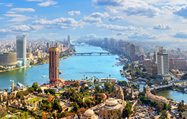 Ein Bild von der Stadt Ägypten.